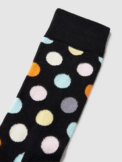 Happy Socks Socken mit Allover-Muster Modell 'Big Dot' Black 2