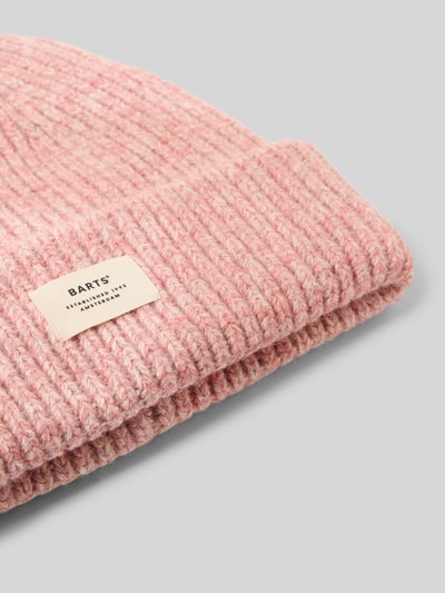 Barts Muts in gebreide look, model 'Owlet' Roze - 2