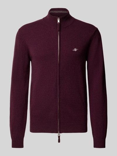 GANT Regular Fit Pullover aus reiner Wolle Bordeaux 1