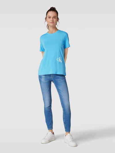 Calvin Klein Jeans T-Shirt mit Logo-Print Modell 'MONOGRAM' Blau 1