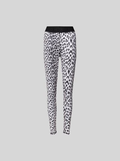 OH APRIL Leggings mit elastischem Logo-Bund Hellgrau 2