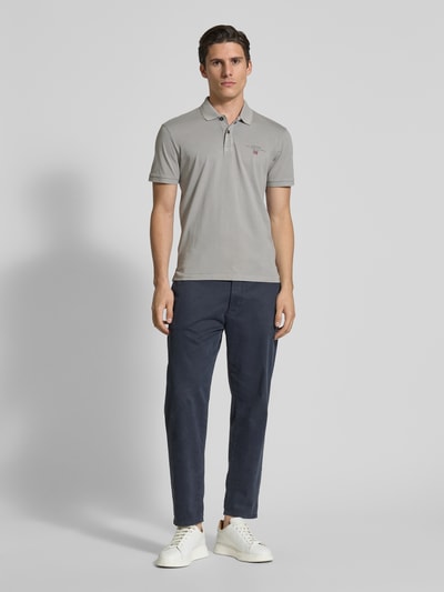 Napapijri Regular Fit Poloshirt mit Label-Stitching Modell 'elbas' Stein 1