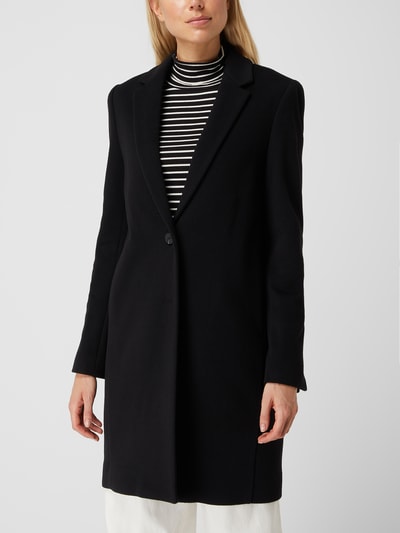 Calvin Klein Womenswear Krótki płaszcz z mieszaki żywej wełny  Czarny 4