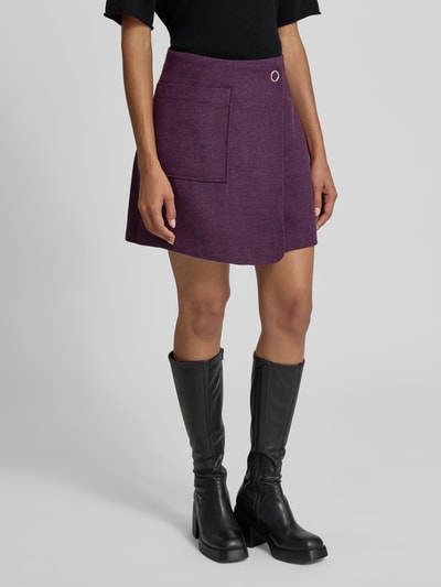mbyM Minirock mit Woll-Anteil Modell 'Kayanna' Pflaume 4