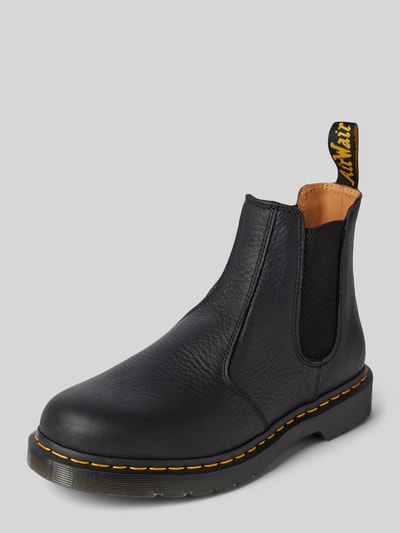 Dr. Martens Chelsea boots van leer met siernaad Zwart - 1