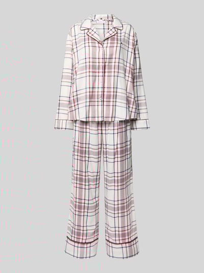TOMMY HILFIGER Relaxed Fit Pyjama und Hausschuhe im Set mit Viskose-Anteil Offwhite 1