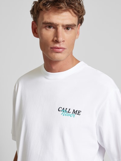 Only & Sons T-shirt met ronde hals, model 'CALLME' Wit - 3