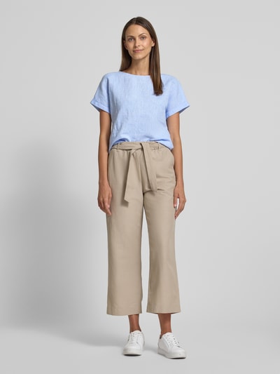 Christian Berg Woman Blusenshirt mit Rundhalsausschnitt Jeansblau 1