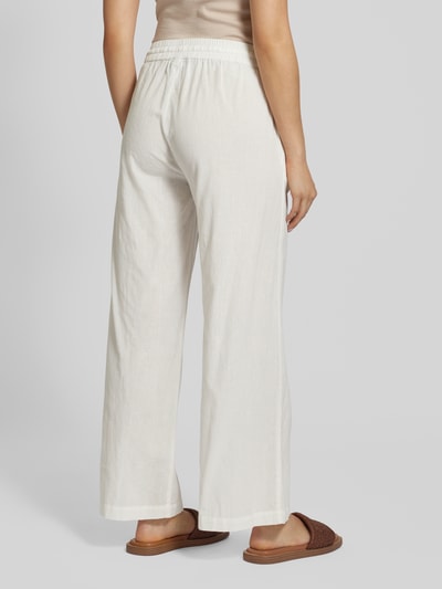 Fransa Spodnie materiałowe z szeroką nogawką i elastycznym pasem model ‘Maddie’ Biały 5