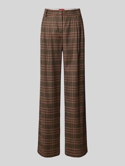 MAX&Co. Wide Leg Hose aus Schurwoll-Mix Modell 'VALZER' Mittelbraun 1