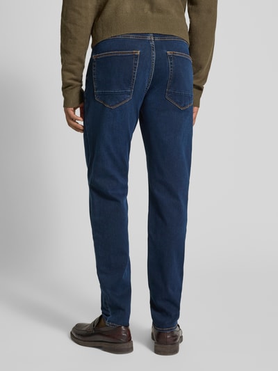 Brax Skinny fit jeans met lyocell, model 'Chris' Donkerblauw gemêleerd - 5