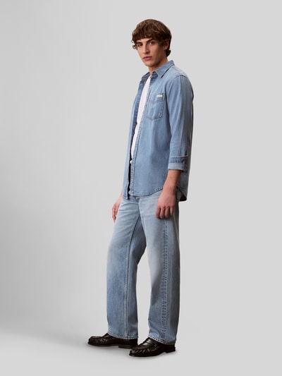 Calvin Klein Jeans straight fit jeans van puur katoen Lichtblauw - 1