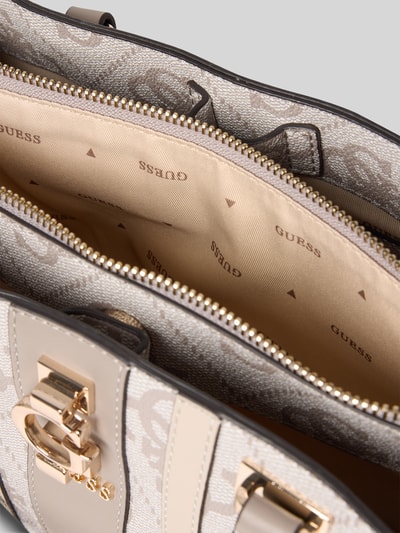 Guess Satchel bag met labeldetail, model 'ERENIA' Steengrijs - 5