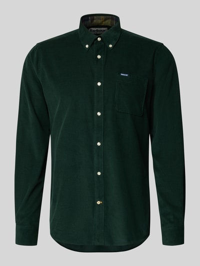 Barbour Tailored Fit Freizeithemd aus reiner Baumwolle Oliv Melange 2