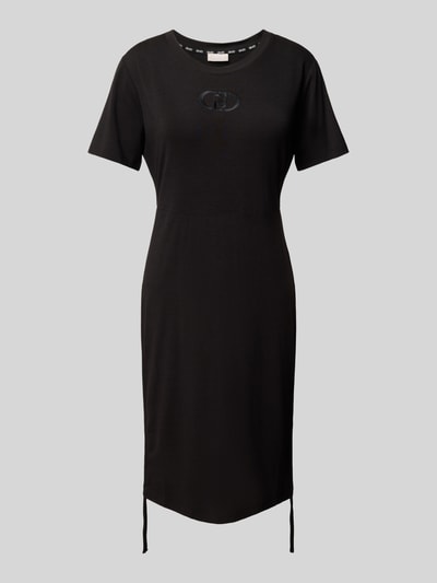 LIU JO SPORT Knielanges T-Shirt-Kleid mit Logo-Stitching Black 2