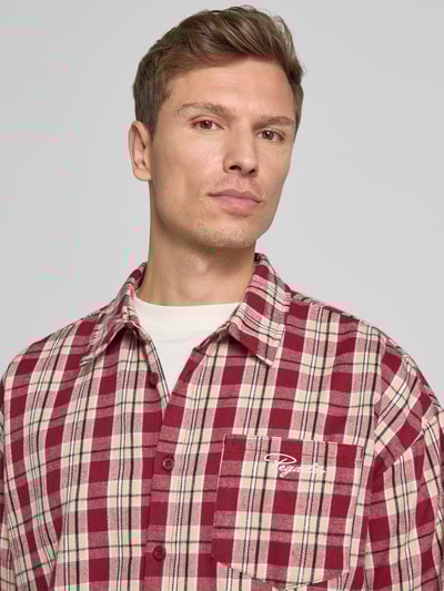 Pegador Oversized Freizeithemd mit Knopfleiste Bordeaux 3