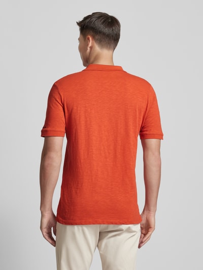 Fynch-Hatton Regular Fit Poloshirt im unifarbenen Design Koralle Melange 5