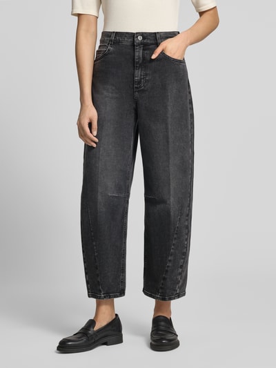 ANGELS Regular Fit Barrel Jeans aus Baumwoll-Mix Modell 'ELLY' Dunkelgrau 4