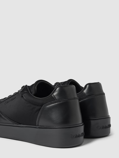 CK Calvin Klein Sneakersy skórzane z nadrukiem z logo Czarny 2