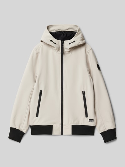 CARS JEANS Softshell-Jacke mit Reißverschlusstaschen Modell 'YONAZ' Sand 1