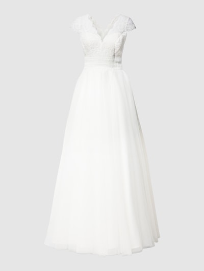 Luxuar Brautkleid mit floraler Spitze Offwhite 2