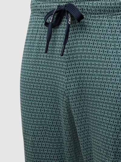 Calida Spodnie od piżamy z wzorem na całej powierzchni Limonkowy 2
