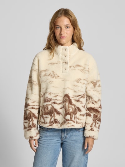 Levi's® Sweatshirt mit Stehkragen Modell 'KASEY' Ecru 4