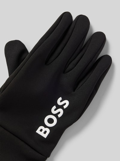 BOSS Handschuhe mit Label-Print Black 3