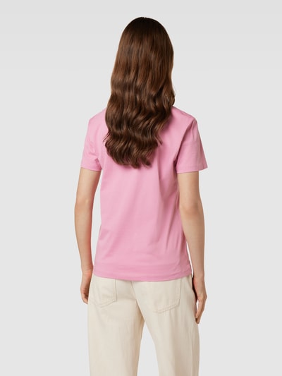 Jake*s Casual T-Shirt aus Baumwolle mit Motiv-Stitching Rosa 5