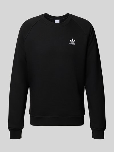 adidas Originals Sweatshirt met labelstitching en ronde hals Zwart - 2