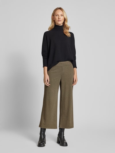 Tom Tailor Wide Fit Culotte mit Hahnentritt-Muster Beige 1