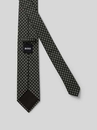 BOSS Krawat z mieszanki jedwabiu  Antracytowy 3