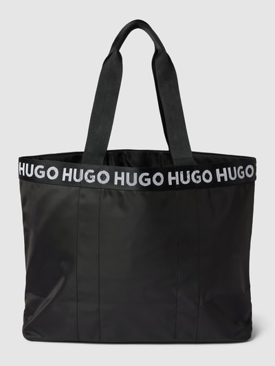 HUGO Tote bag met logodetails, model 'Becky' Zwart - 4