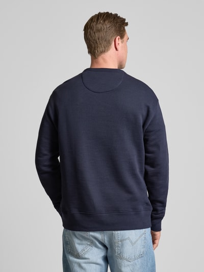 Gant Sweatshirt met labelstitching Marineblauw - 5