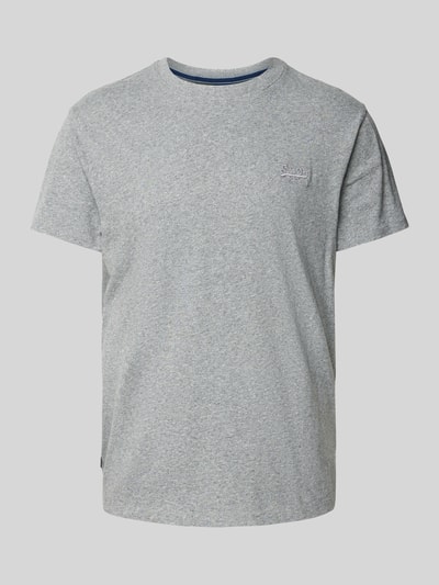 Superdry T-shirt in gemêleerde look, model 'Vintage Logo' Lichtgrijs gemêleerd - 2
