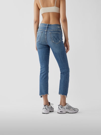 Mother Mid Rise Jeans im Straight Fit Jeansblau 5