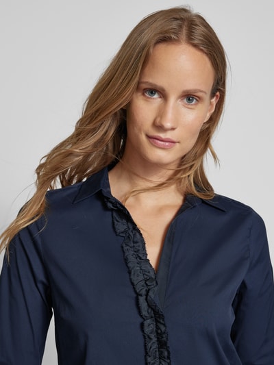 MOS MOSH Blouse met platte kraag, model 'Sybel' Marineblauw - 3