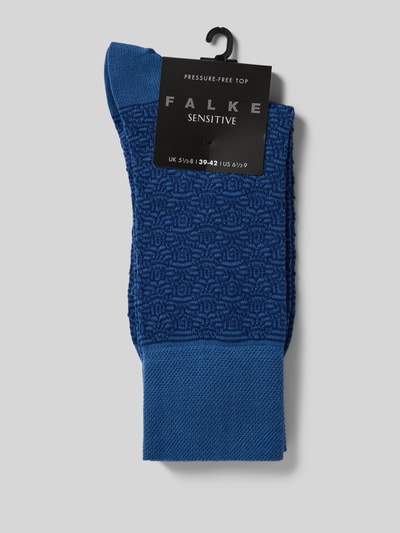 Falke Sokken met labelstitching Donkerblauw - 3