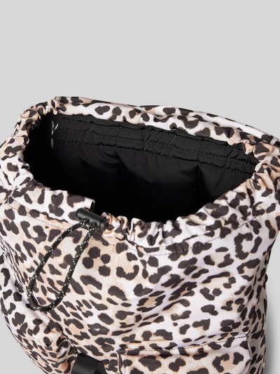 WOUF Rucksack mit Animal-Print Modell 'Kim' Hellbraun 4