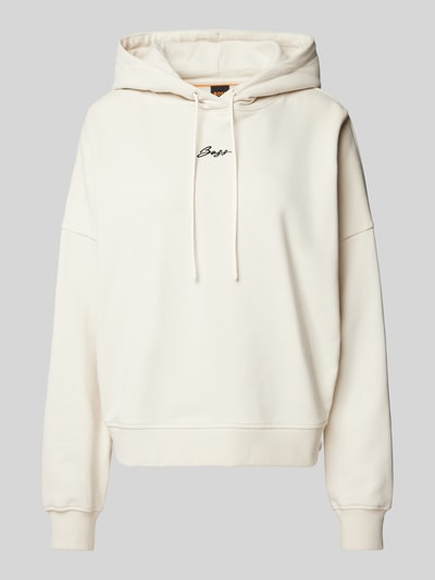 BOSS Orange Hoodie mit Label-Stitching Modell 'Ehoody' Offwhite 2