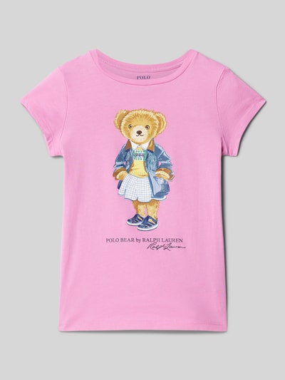 Polo Ralph Lauren Teens T-Shirt mit Motiv- und Label-Print Pink 1