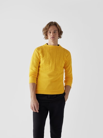 Maison Margiela Pullover mit Strukturmuster Gelb 4