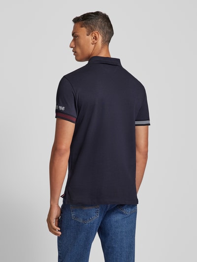 Tommy Hilfiger Slim Fit Poloshirt mit Label-Stitchings Modell 'FLAG CUFF' Marine 5