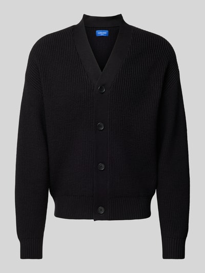 Jack & Jones Cardigan mit V-Ausschnitt Modell 'DASH' Black 1