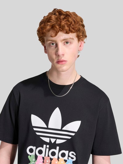 adidas Originals Regular Fit T-Shirt aus reiner Baumwolle mit Logo-Print Black 3