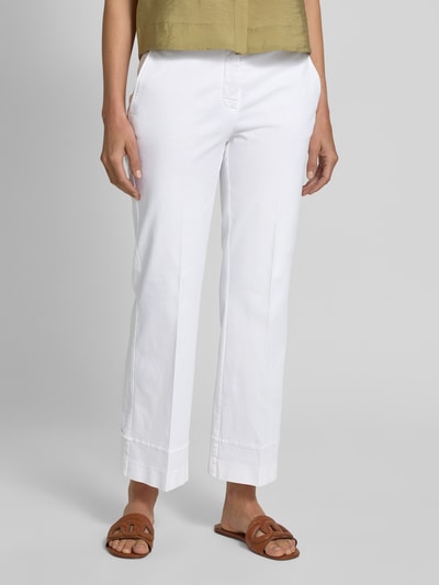 SEDUCTIVE Flared cut broek met persplooien, model 'MINESSE' Wit - 4