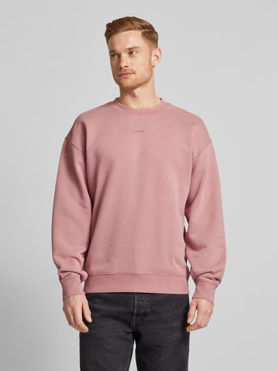 HUGO Sweatshirt met labeldetail, model 'Dopaly' Zalm - 4