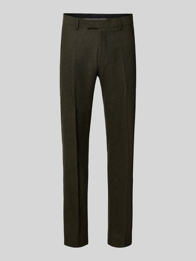 Produktfoto, Slim Fit Hose aus Woll-Mix mit Baumwoll-Anteil Modell 'Tenuta' von Tiger of Sweden, dunkel, Bügelfalten, Gesäßtaschen