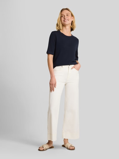 Tom Tailor Regular Fit Pullover aus Baumwoll-Mix mit Seiden-Anteil ' Marine 1