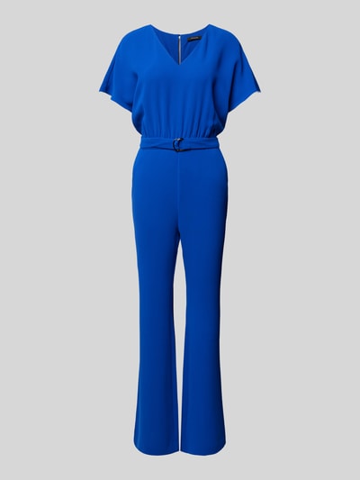 comma Jumpsuit met tailleriem Koningsblauw - 2